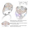 Bicolor Witches Knot Ring with Cubic Zirconia Celtic Knot Ring Protect Your Loved Ones Vintage Jewelry Gift for Women