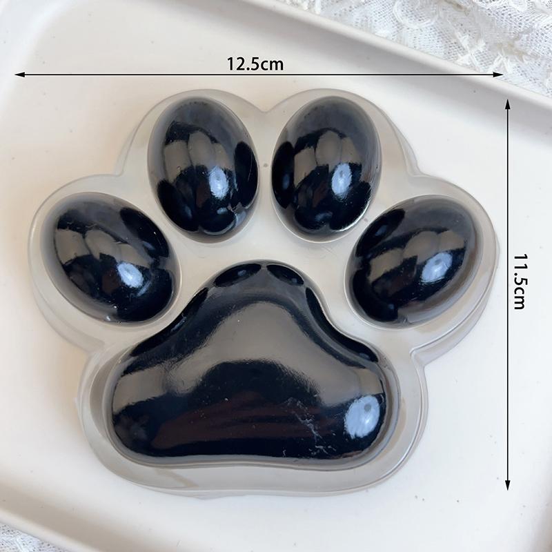 Super Large Squishy Transparent Black Cat Paw Slow Rebound Soft Jelly Pinch Decompression Squeeze Toy Anti Stress Release Toys