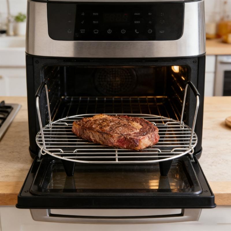 Set Of 1 Universal Cooking Rack Compatible 8.5 Quart Slow Cookers From Premium Stainless Steels featurings Safety