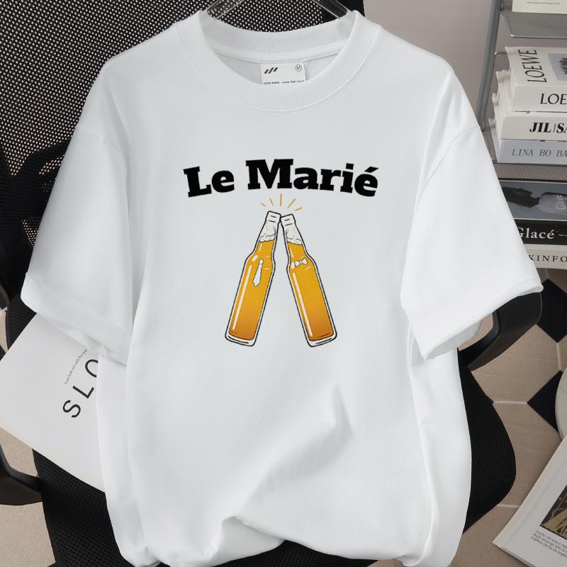 Future Groom High Quality 260g Cotton Tees Evg Team Groom Groomsunisex French Unisex Single Farewell Bachelor Party Tshirts M18