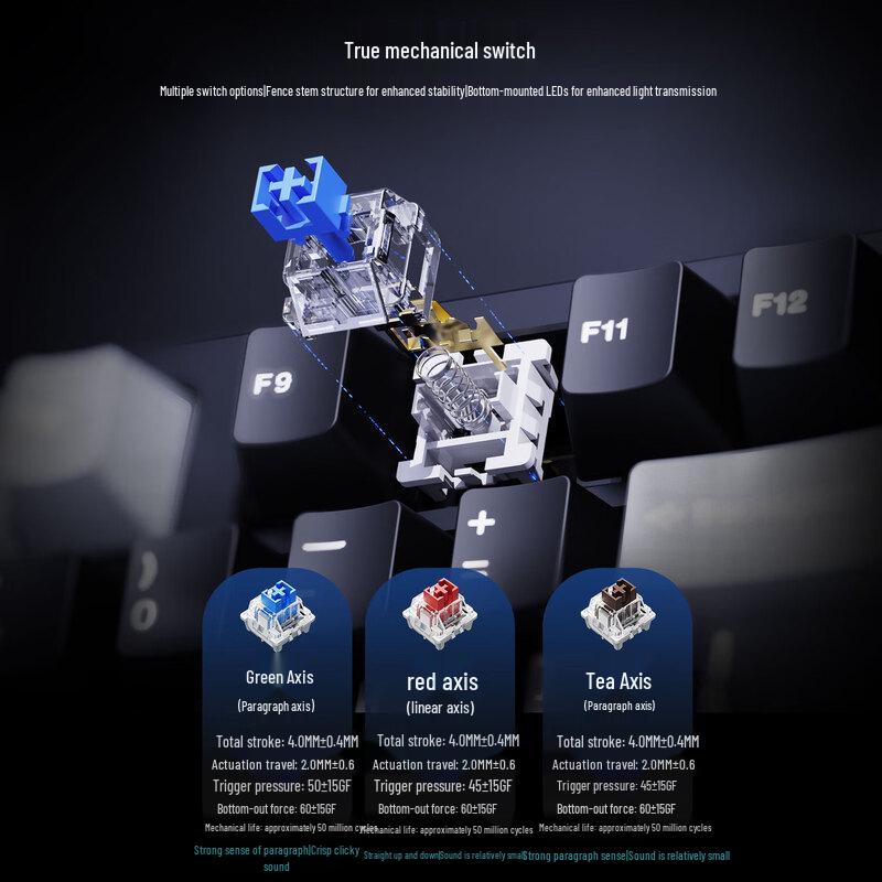 Lenovo GK10 Aurora Tri-Mode Hot-Swappable Mechanical Keyboard