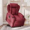VidaXL Electric Massage Recliner Burgundy Red Fabric 3204521