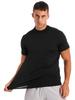 Mens Mock Neck Short Sleeve T Shirt Casual Solid Color Slim Fit Tee Top Undershirt Basic Wear