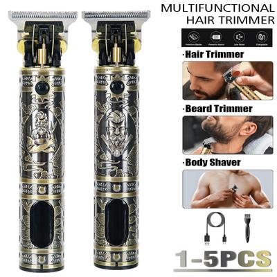 Триммер для волос T9, профессиональные электрические триммеры или машинка для стрижки волос для взрослых и мужчин, аккумуляторная, с цифровым ЖК-дисплеем