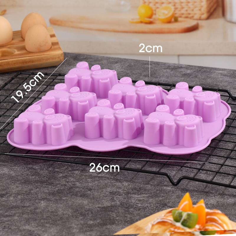 Bear Chocolate Mold Heart Silicone Candy Mold Cute Ice Cube Ice Tray Fondant Molds DIY Birthday Party Cake Decorating Tools