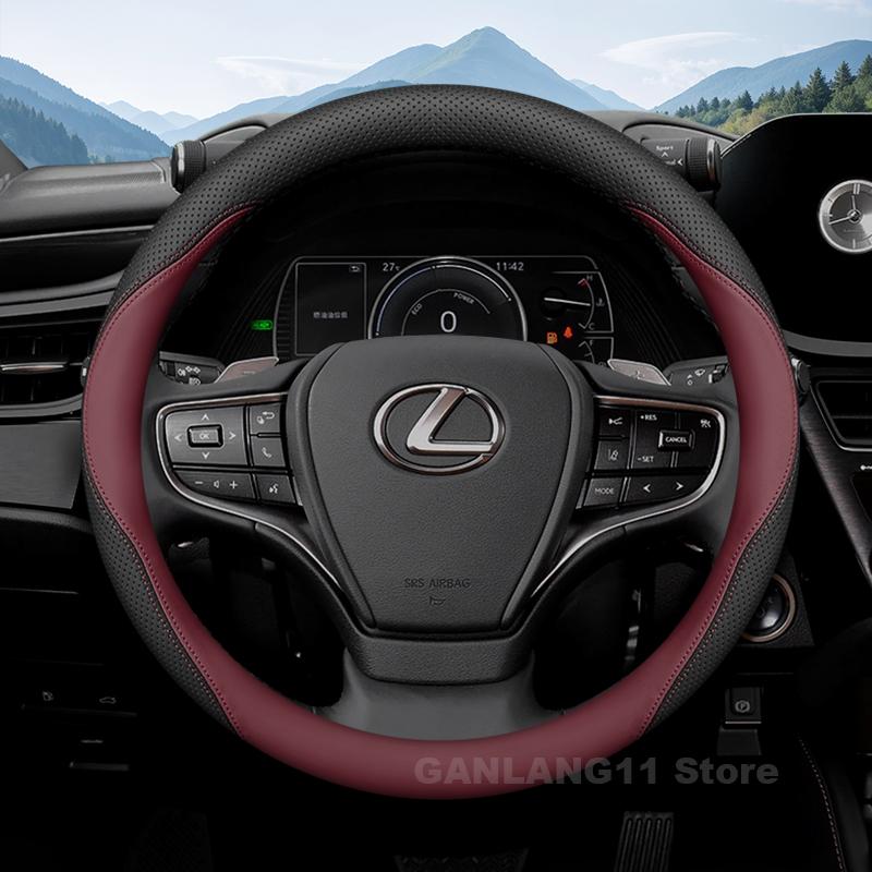 Кожаный чехол на руль автомобиля для LEXUS RX NX UX ES TX LX600 LM GX LS TXL VX Серии Автомобильный руль Аксессуары для LEXUS RX