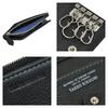 Чехол для ключей с брендовым подарочным пакетом на молнии Tenero 1709029 Воловья кожа Натуральная кожа Черный [Takeokikuchi] L-образный Мужской [01]