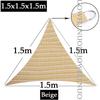 Customize Hi-Quality Beige Triangle Sunshade Net Outdoor Canopy Garden Patio Pool Shades Sail  Camping Waterproof Shade Cloth