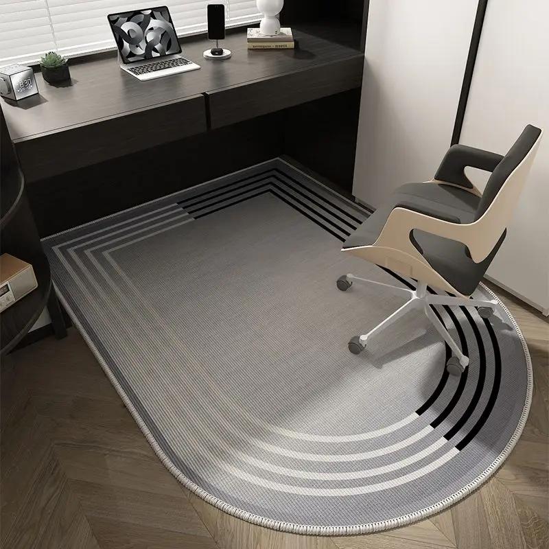 Study Computer Chair Anti-Slip Floor Mat, e-Sports Room Sound Insulation And Anti-Wear Crystal Velvet Carpet, Home Decor