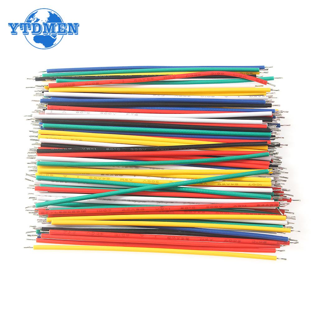 120 шт. 24AWG Перемычка 26AWG Луженый провод 6 цветов 8 см Набор для DIY электроники, для кабелей для печатных плат и макетных плат Высокое качество