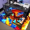 1PC Custom Name Fire Dragon Fantasy Art Theme Floor Mat Ideal for Living Room, Game Rooms, Office, Bedroom Floor Mat Playful Design