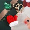Hat Xmas Handmade Crochet Pendant Korean Style Key Ring Christmas Key Chain Women Key Buckle