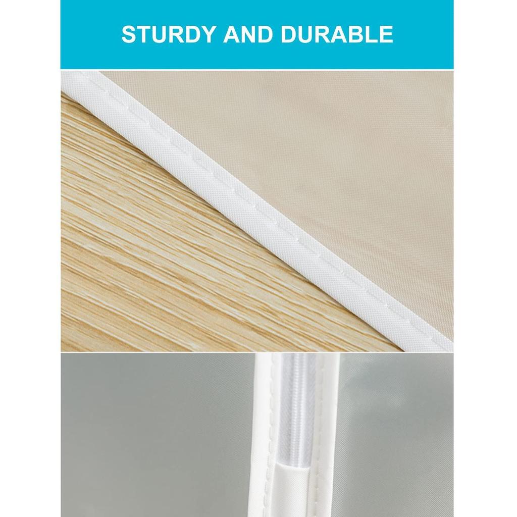 PEVA Double-Zipper Large Clothes Dust Cover Garment Suit Dress Coat Waterproof Dustproof Clothes Protector Hanging Organizer Wardrobe Storage Bag