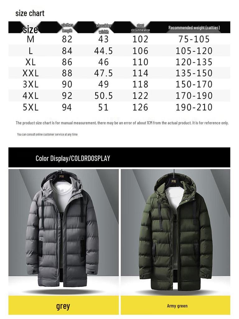 Pierre Cardin Men's Mid-Length Winter Padded Jacket