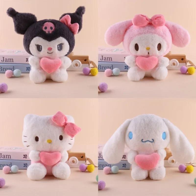 22cm Kuromi Pillow KT Plush Toy Girls Soft Stuffed Animal Toys Heart My Melody Cinnamoroll Stuff Doll Gifts