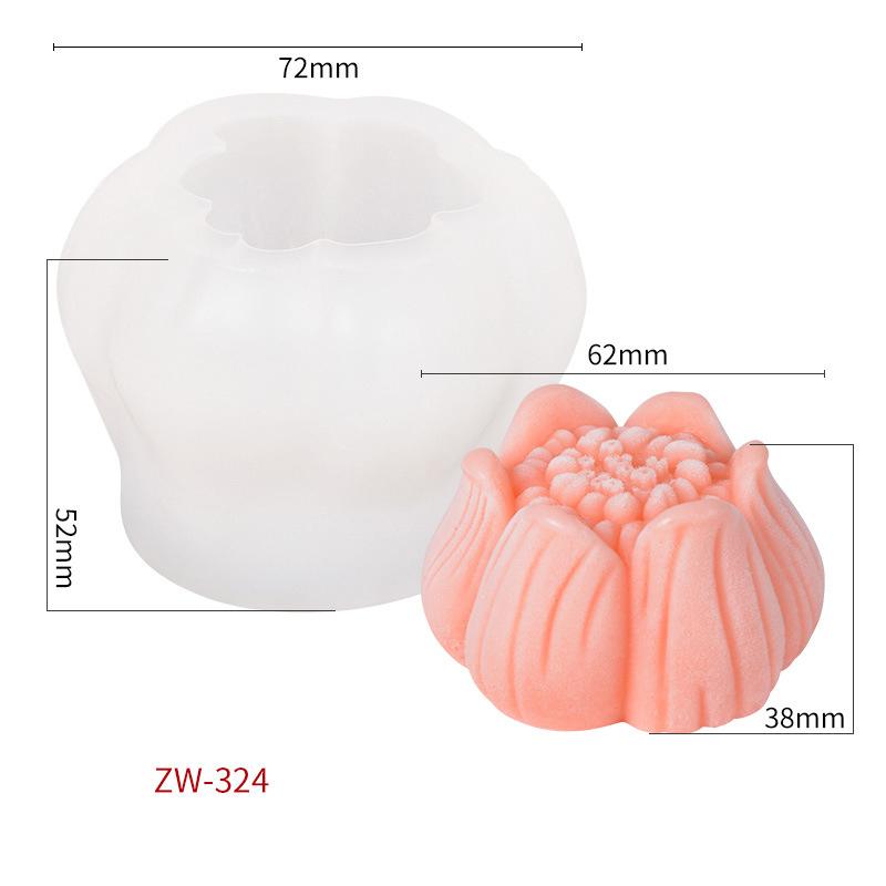 3D Формы из силикона для цветов лотоса, розы, гибискуса, DIY, для свечей, мыла, гипсовых поделок, для изготовления смолы, инструменты для выпечки шоколадного торта