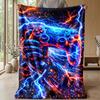 Retro Game Graphics Pattern Theme blanket Lightweight Warm Flannel Blanket Decorative Throw Blanket for Home Decoration