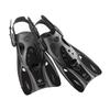 [Amazon.co.jp Exclusive] REEF TOURER Lightweight and Compact Snorkeling Fins with Adjustable Straps, Fits Over Water Shoes, Black, Large (RF0106P)