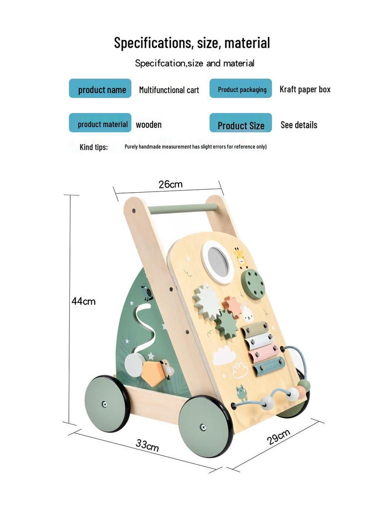 Деревянные развивающие ходунки для 3-летних: Улучшает координацию рук и глаз и развивает зрительно-слуховые навыки