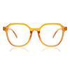 Full Rim Square Transparent Honey Brown Smartbuy Glasses