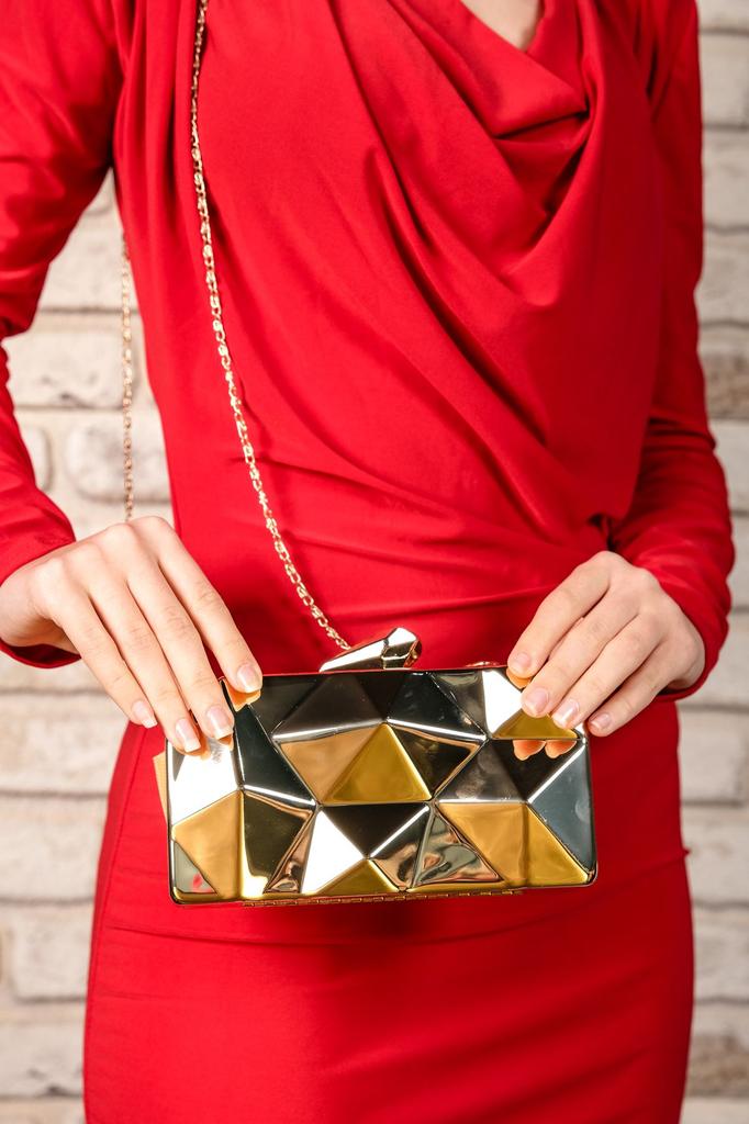 Women's Stylish and Useful Evening Dress Bag Metal Silver Women's Evening Dress Bag