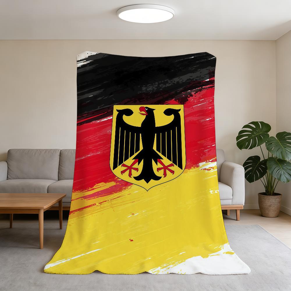 Blanket Super Warm G-Germany-ES Comfortable Plush Cool Throw Blanket Child Home Flag Sofa Bedroom Gift