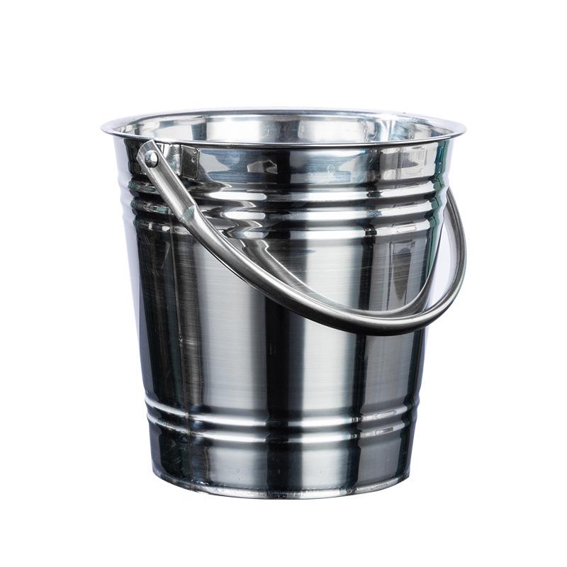 Thickened Stainless Steel Ice Bucket for Bars - Ideal for Champagne, Beer, and Wine.