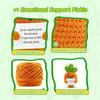 Positive Crochet Carrot Doll with Affirmation Card Home Room Decoration Funny Handmade Plush Wool Doll Ornaments Christmas Gifts