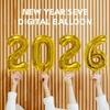 Счастливого Нового года 2026 Шары Золотые Серебряные Розовые Черные Цифра 2026 Фольгированные Шары 16/32 Дюйма Разноцветные Баннер «С Новым Годом»