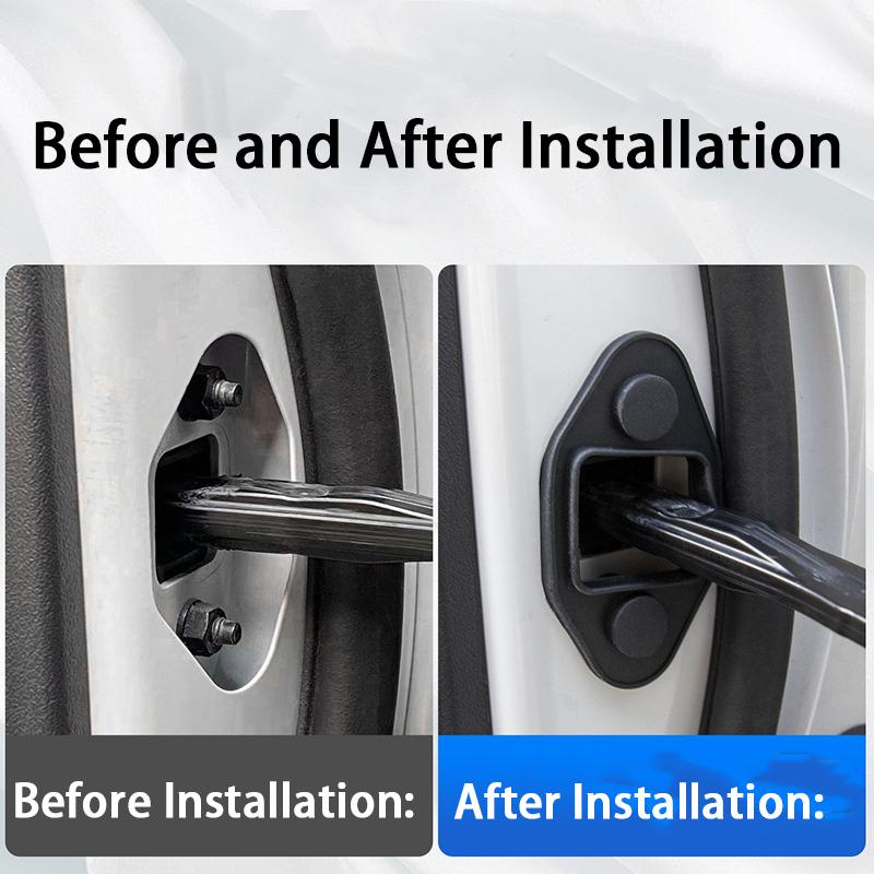4pcs Silicone Car Door Lock Buckle Protection Cover For BMW 3 5 7 Series F30 E90 G20 F10 X1 X5 F15 Mute Buffering Cushion