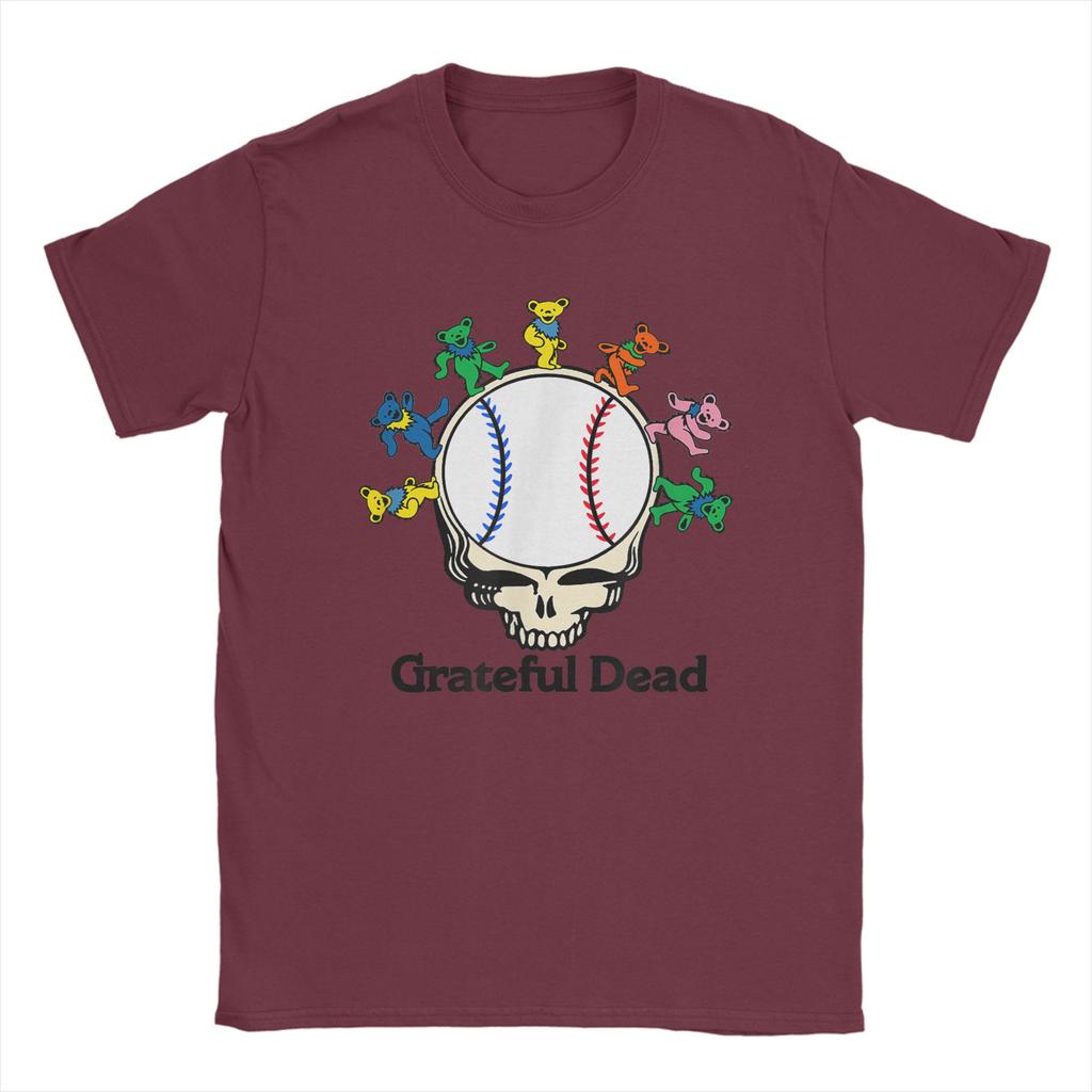 Оверсайз футболка Grateful Dead Baseball Bears 100% Хлопок Футболки Футболка для Мужчины Лето Потрясающий Дизайн Короткий Рукав Топы Футболки