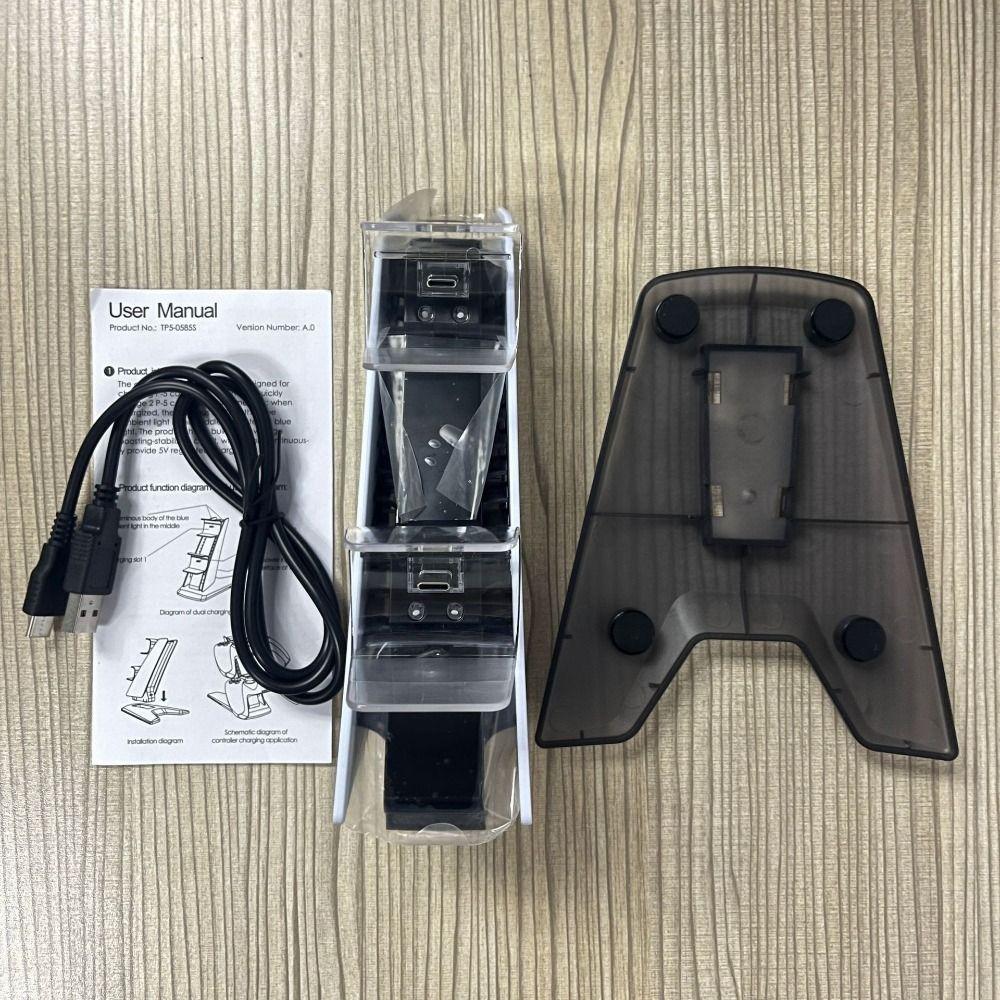 Беспроводная зарядная база для джойстиков Type-C, подставка для двух контроллеров для Sony Playstation 5