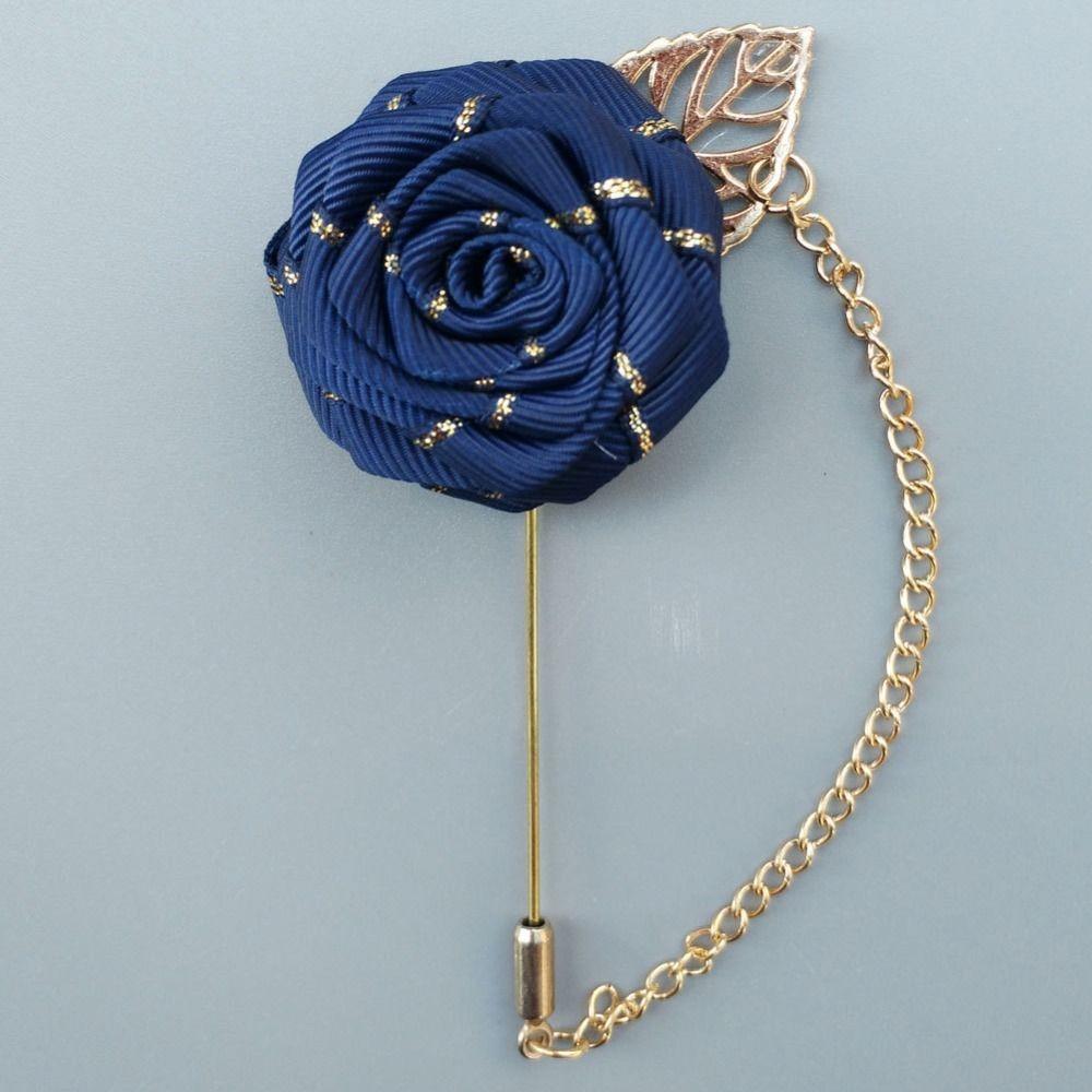 Аксессуары Цветной лист лацкан украшение роза воротник игла мужской корсаж ткань цветочный значок