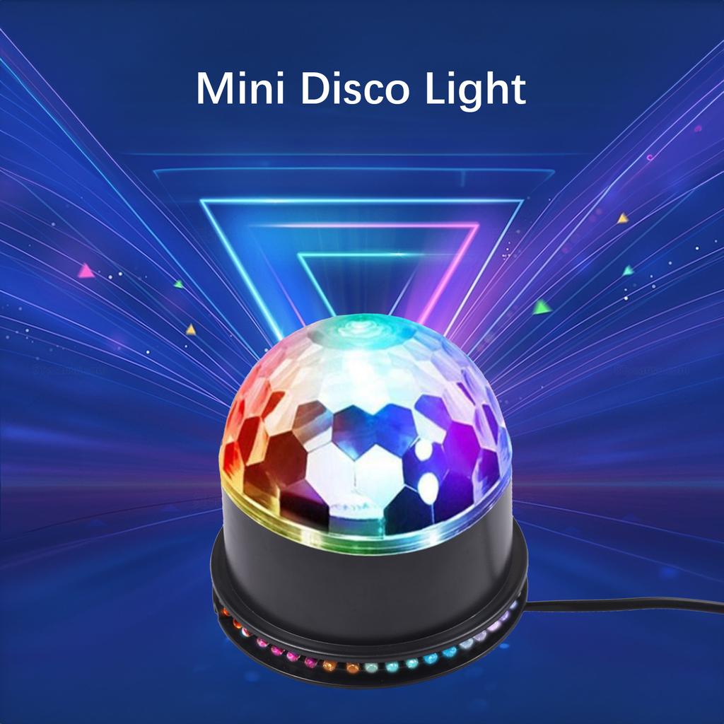 Мини-дискотека, цветной свет, сценический свет, диско-шар, лампа, управление звуком, ночник, проекция проектора