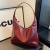 Large Capacity Red Bag For Women  New Retro Texture Single Shoulder Tote Bags Fashion Versatile Casual Ladies Handbags