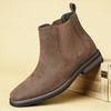 Мужские ботинки челси, повседневные кожаные ботинки, ретро ботильоны для мужчин, вышитые ботинки в стиле вестерн, ковбойские ботинки