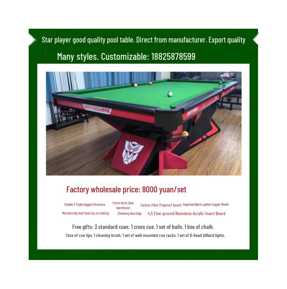 Xinqiu Star Standard Russian Billiard Table - Adult Commercial Use
