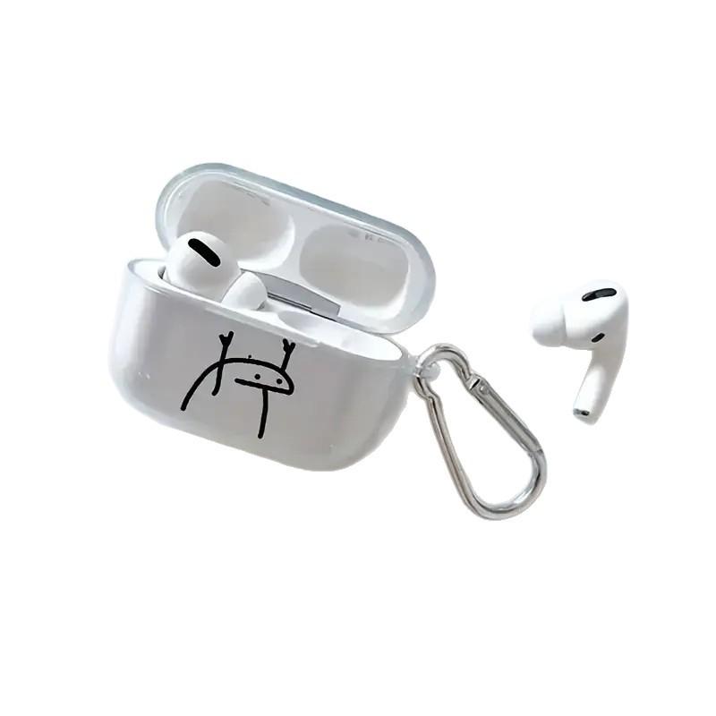 Прозрачный чехол line person подходит для AirPods 1/1-го поколения защитный чехол Apple pro/1 беспроводной Bluetooth-гарнитуры крышка