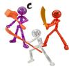 1 Набор Новинка Фигурка Stickman Собранный Робот Подвижный 3D Печать Манекен Многосуставной Stickman Игрушка