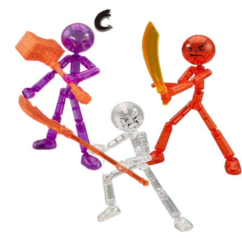 1 Набор Новинка Фигурка Stickman Собранный Робот Подвижный 3D Печать Манекен Многосуставной Stickman Игрушка