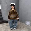Осень 2025 Толстовка для мальчиков в крутую полоску: Модная и красивая детская мода