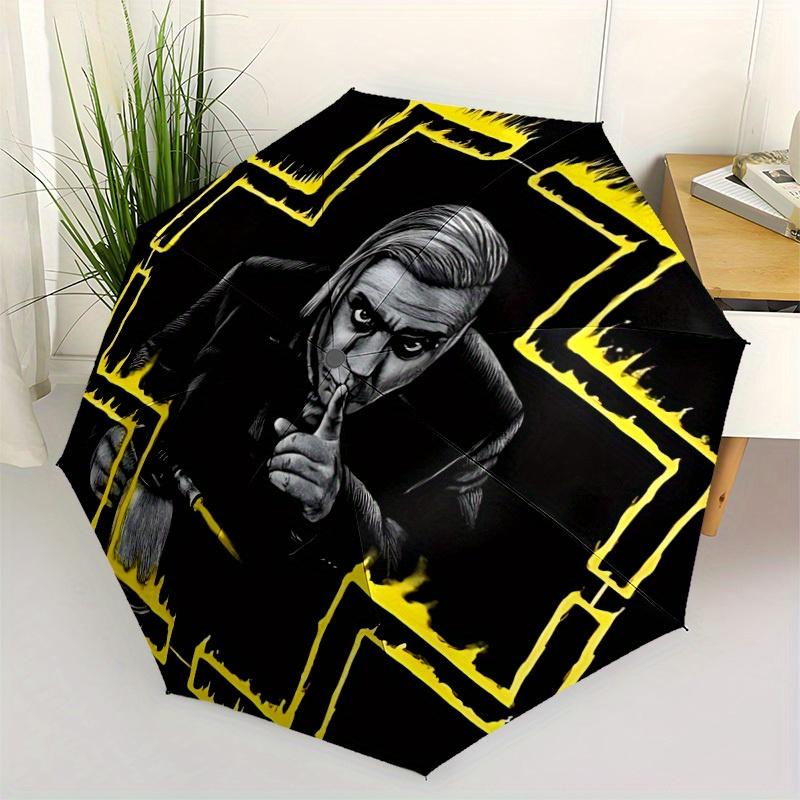 1pc Rammstein Automatic Open/close, Portable Folding Umbrella for Women & Men,Compact Parasol, Outdoor Accessory,, Durable Frame yy250809174