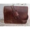 Leather Messenger Bag Men Laptop Bag Women Crossbody Leather Shoulder Bag Brown Computer Collage Bag
