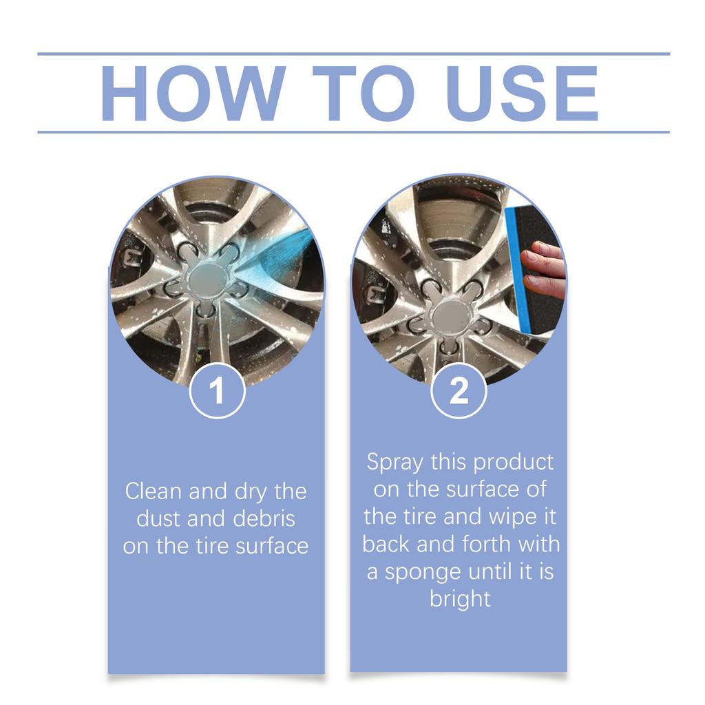 Спрей для восстановления автомобильных шин, очистка пятен на шинах, восстановление протектора, гидроизоляция, защита от старения шин 120 мл