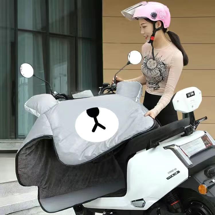 Универсальный чехол на лобовое стекло для электромобиля и мотоцикла Pink Kitty с флисовой подкладкой - Водонепроницаемый и ветрозащитный для всех сезонов