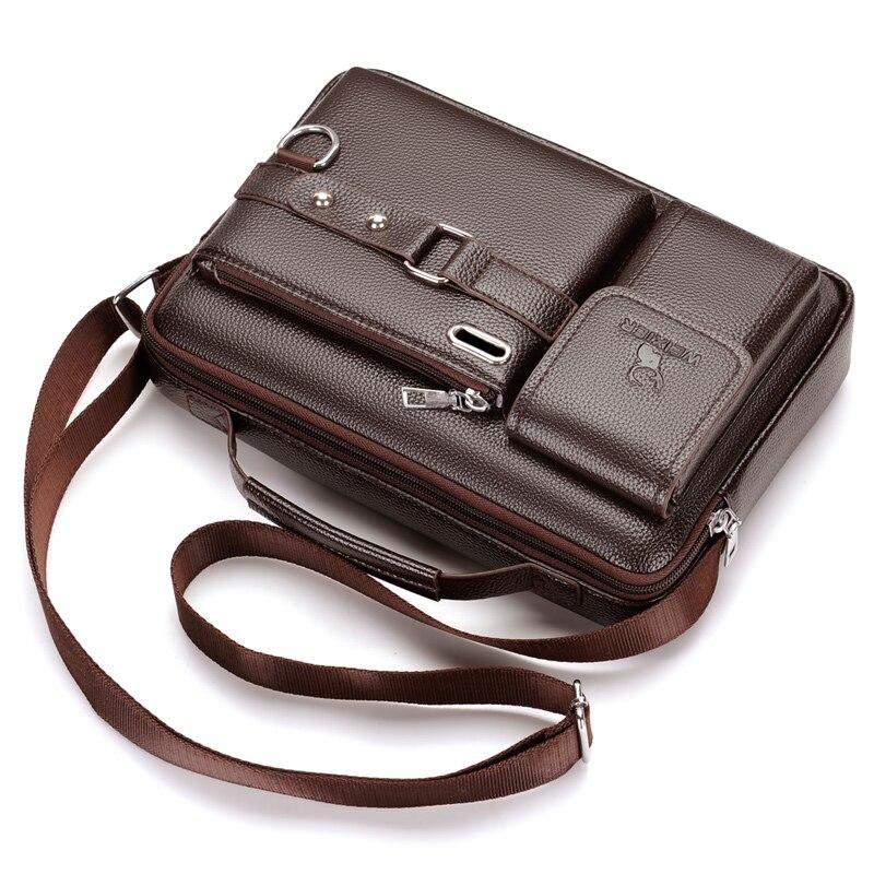 WEIXIER Мужские сумки-мессенджеры, высококачественный деловой офисный портфель, модные сумки через плечо, мужские сумки на плечо из искусственной кожи