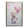 Miś Z Balonem Serduszkiem Miś Z Balonem Serduszkiem, 30X40 Cm, Bez Ramy, Płótno Premium Na Blejtramie