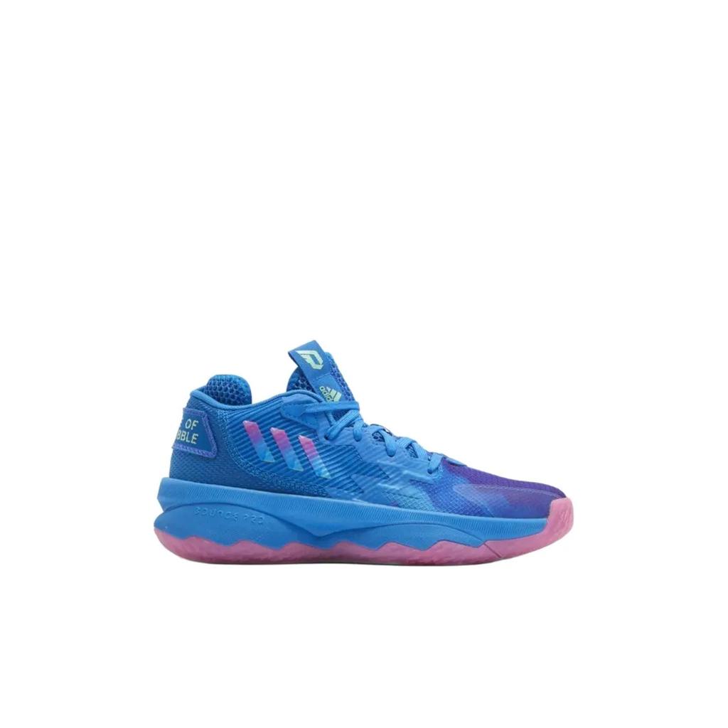 adidas D Lillard 8 Нескользящие, износостойкие, дышащие детские баскетбольные кроссовки со средним верхом, синие кроссовки GY2916