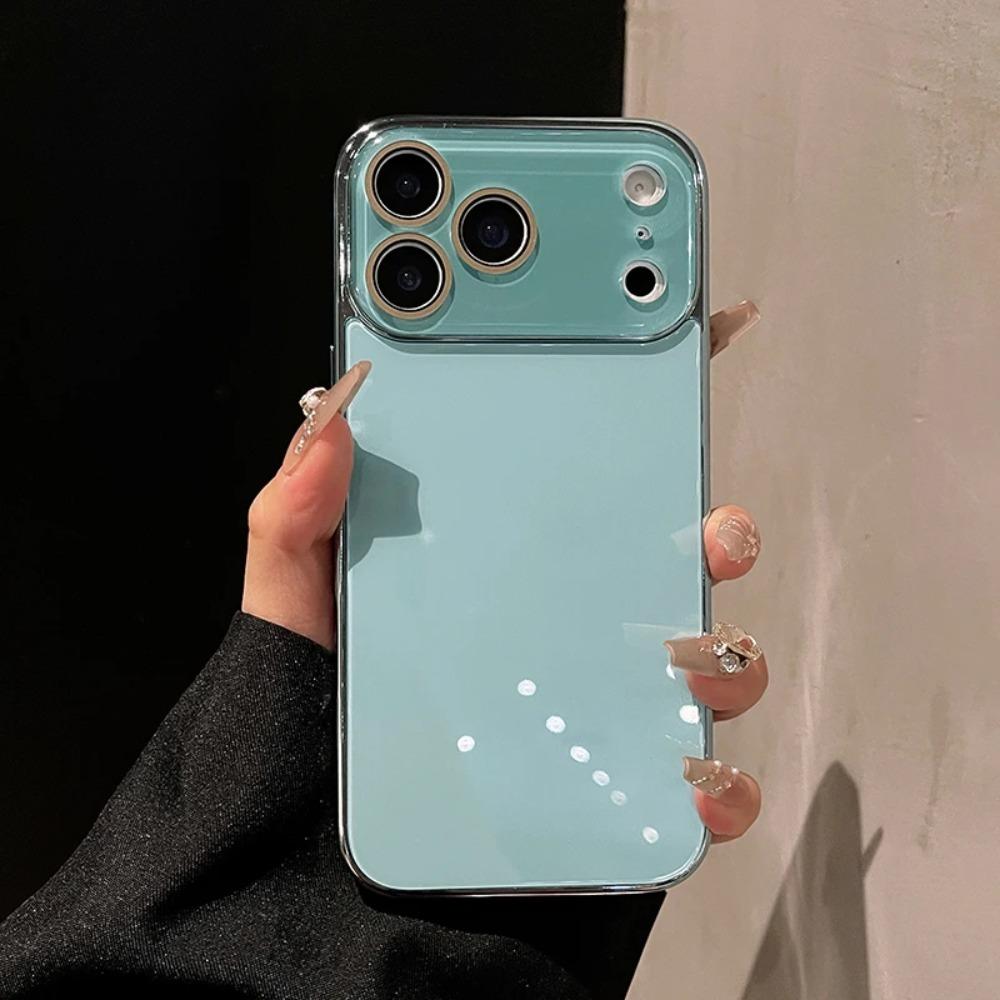 Роскошный чехол из закаленного стекла для iPhone 17 16 15 14 13 12 11 Pro Max Plus Кристальная защита объектива Позолоченный бампер Жесткий чехол