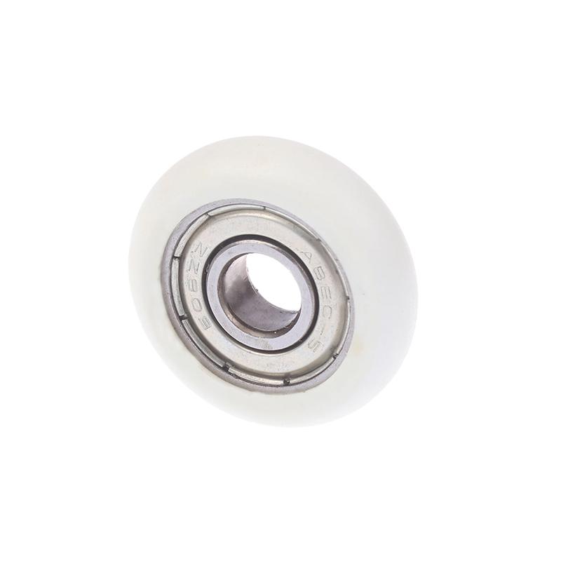 1Pc 608 Zz 8*30*8.5Mm Pom Nylon Round Type Roller Wheel Pom Wrapped 608Zz Bearing Pulley Plastic Wheel